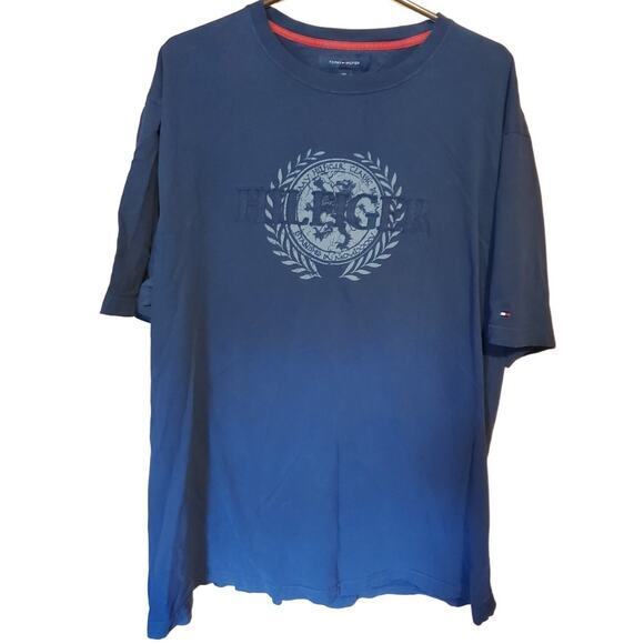 Tommy Hilfiger Other - Tommy Hilfiger Mens T-Shirt Blue Dragon Logo Short Sleeve 100% Cotton Sz XXL 2XL